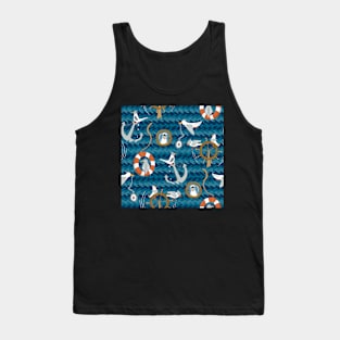 Funny seagulls wreaking havoc on ship Tank Top